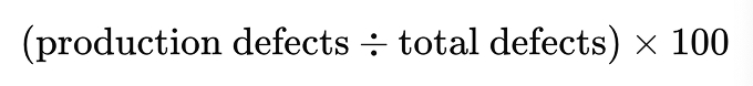 Escaped-defect percentage