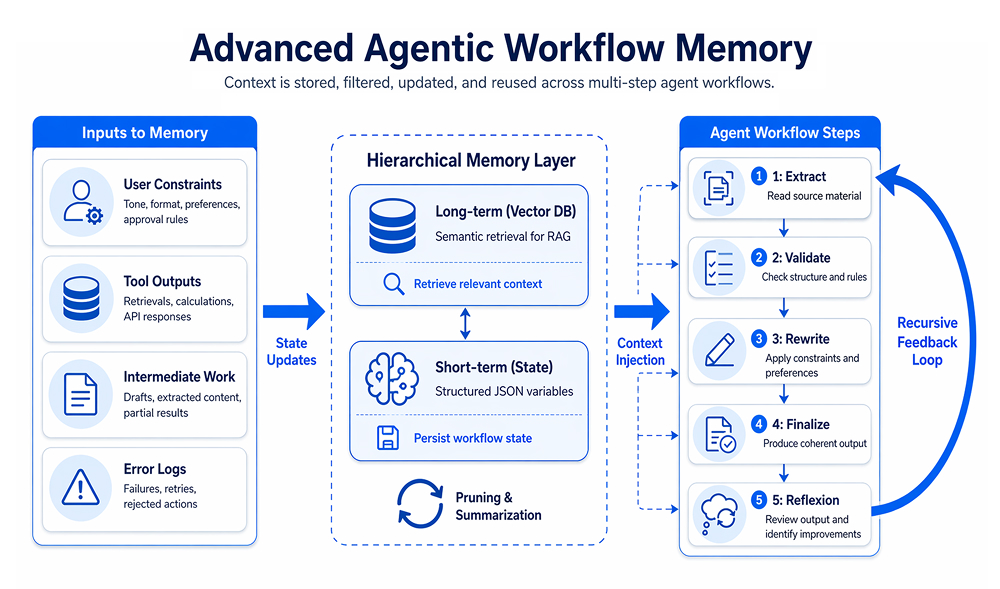 Agent workflow memory